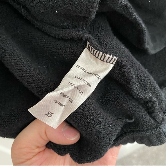 n:PHILANTHROPY Oversized Open Front Sweatshirt Cardigan black size XS - Picture 12 of 12